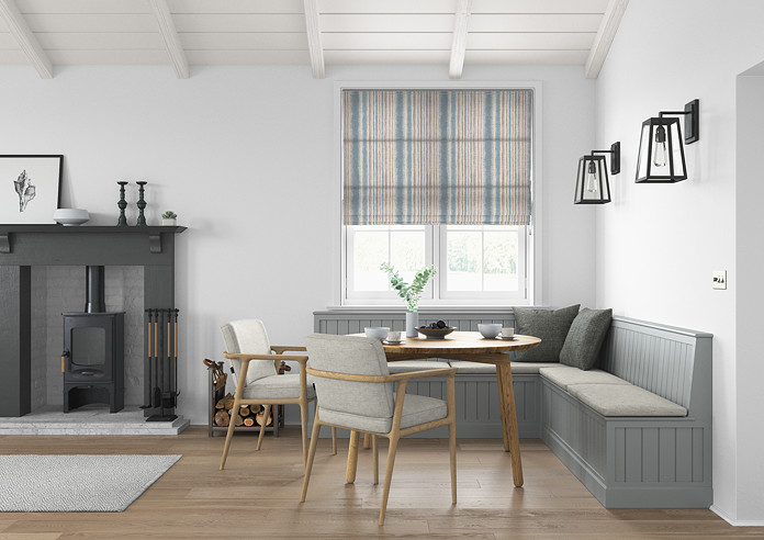 Guarda Stripe, Cornflower - Roman Blind - Image 5